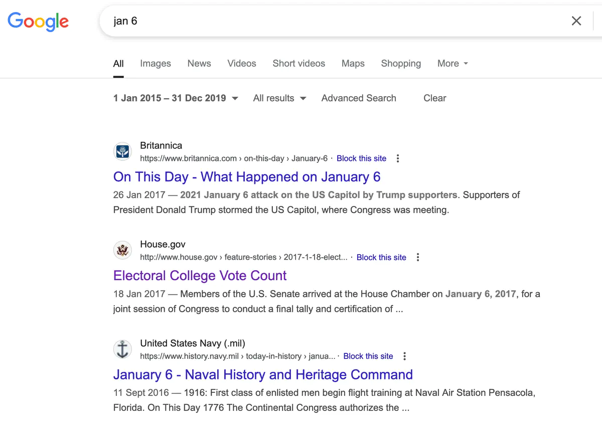 Search bias example from the forecasting pitfalls post.